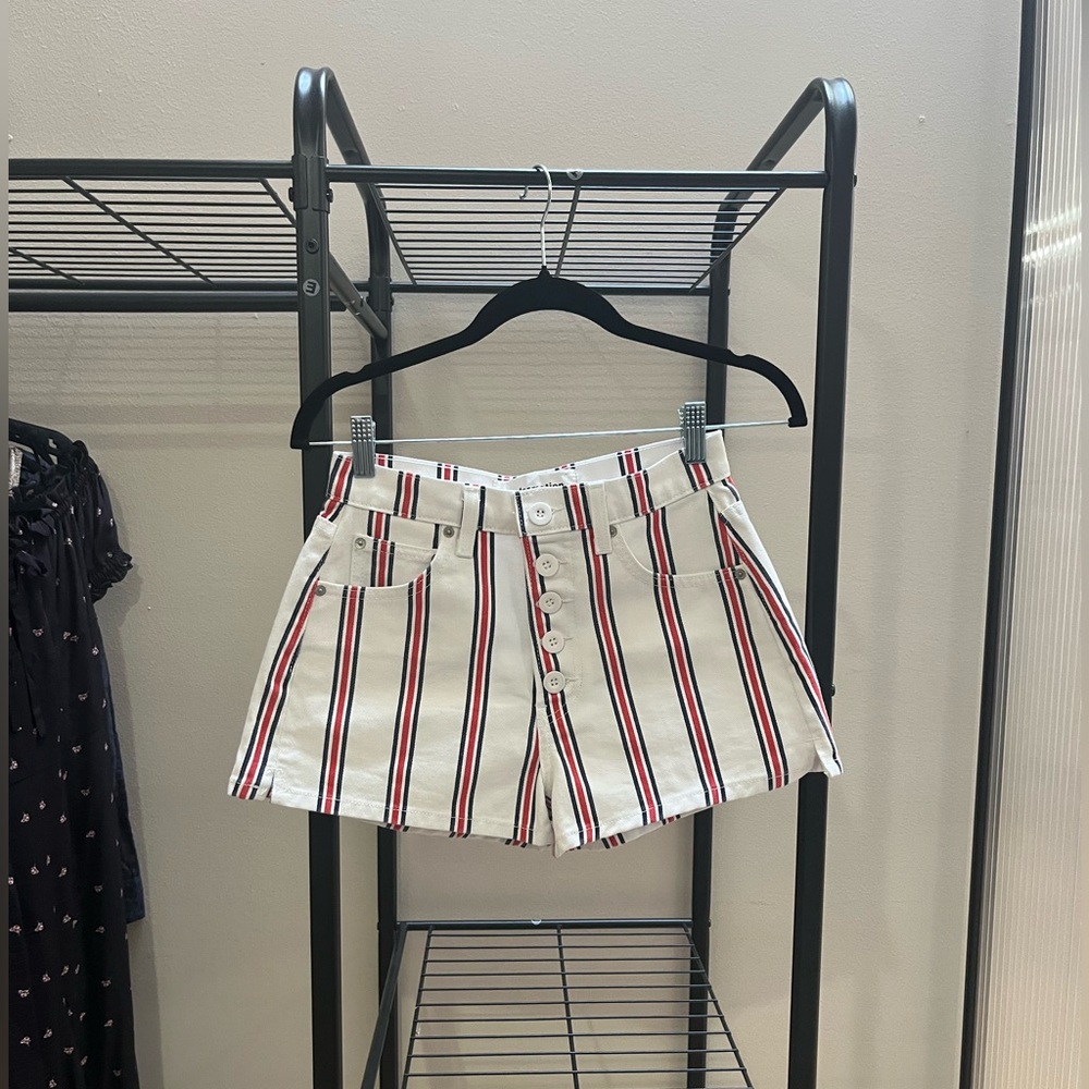 Reformation White Denim Shorts